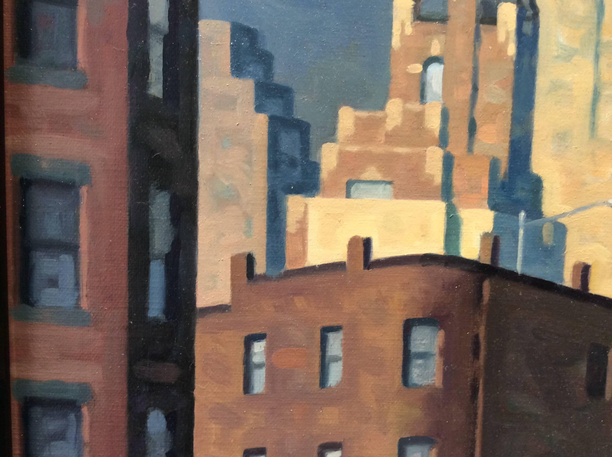 Ft. Greene Panorama, Study (Cityscape Oil Painting of Brooklyn Skyline) 3