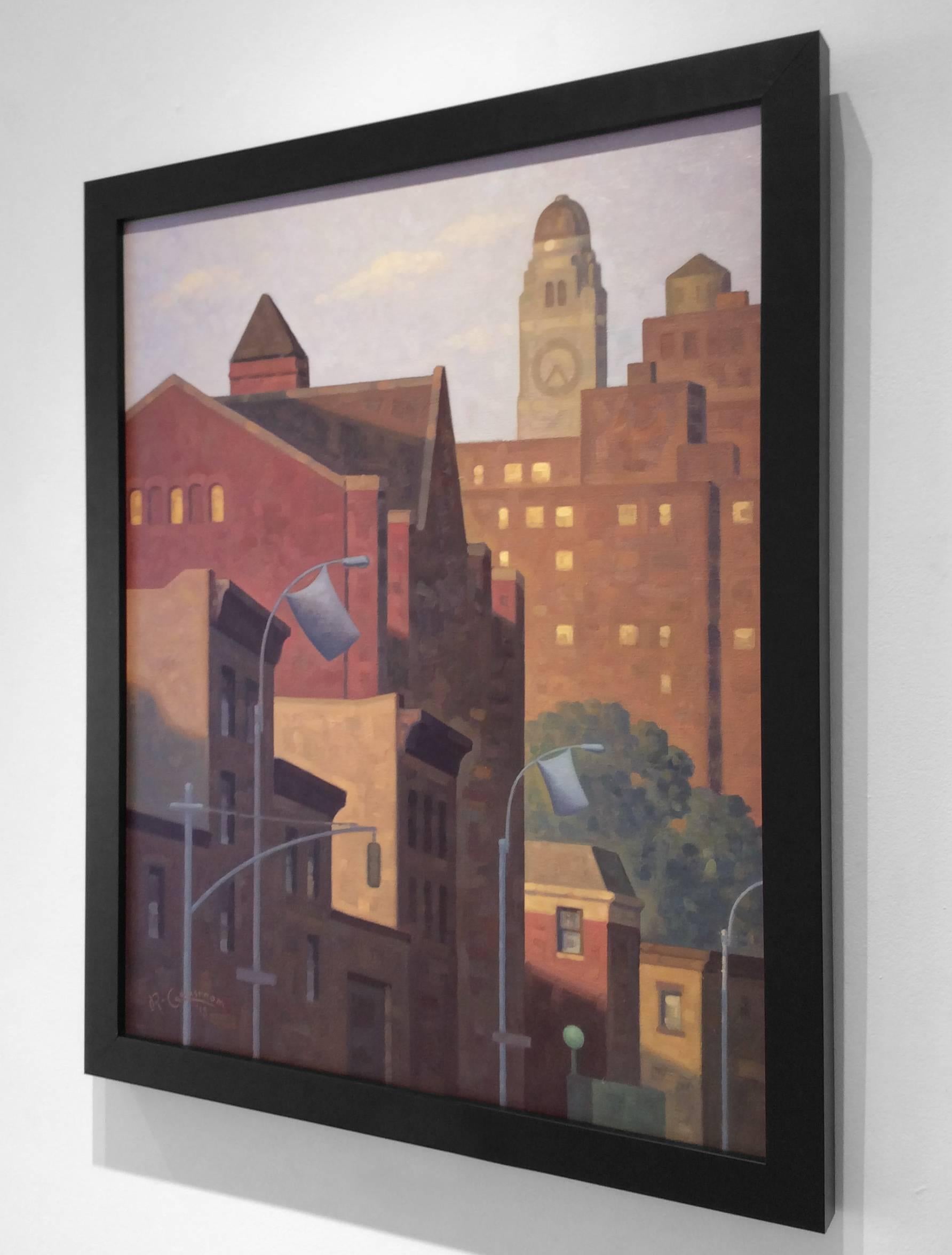 Sunrise, Lafayette (Cityscape Oil Painting of Brooklyn Skyline) 2