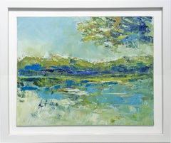 Luma: Impressionist Style Landscape in Green, Blue, and White