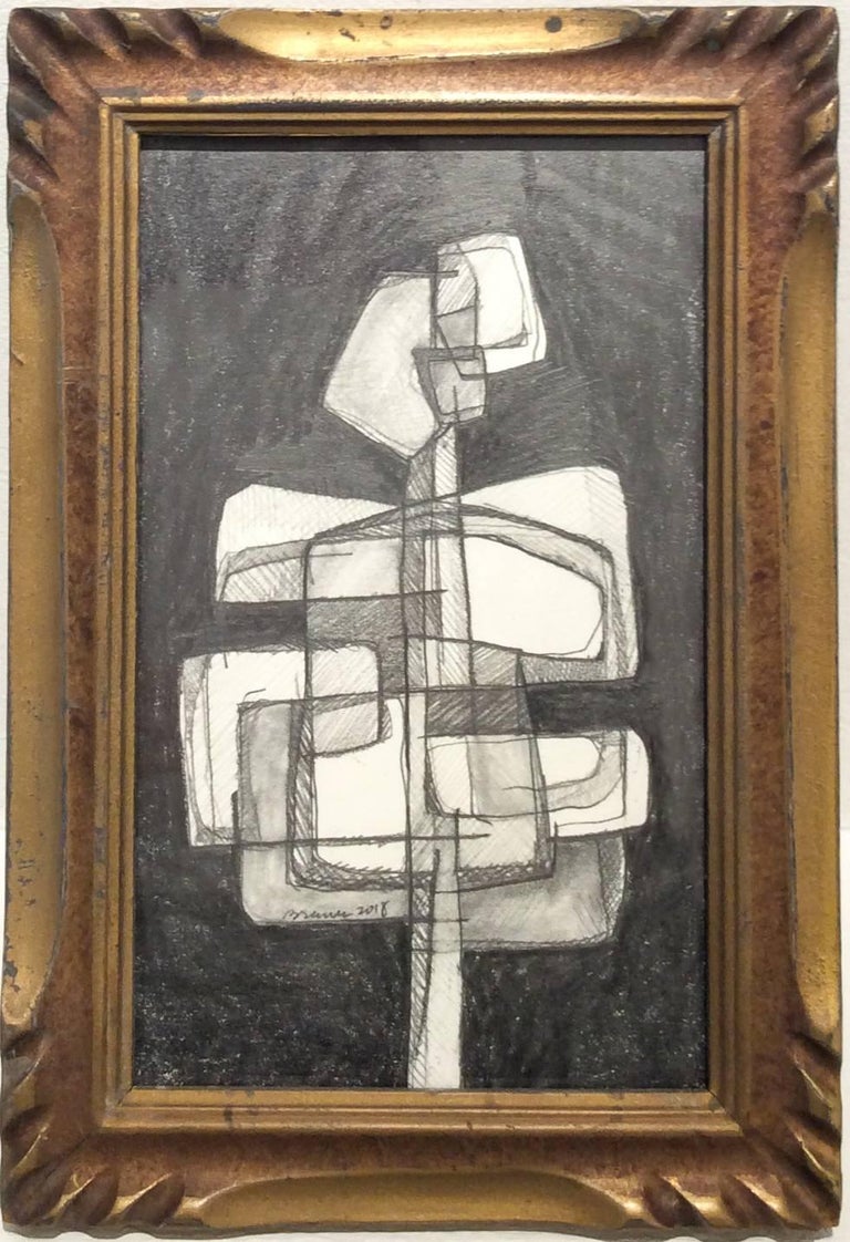 David Dew Bruner Infanta XLV (Small Abstract Figurative Graphite