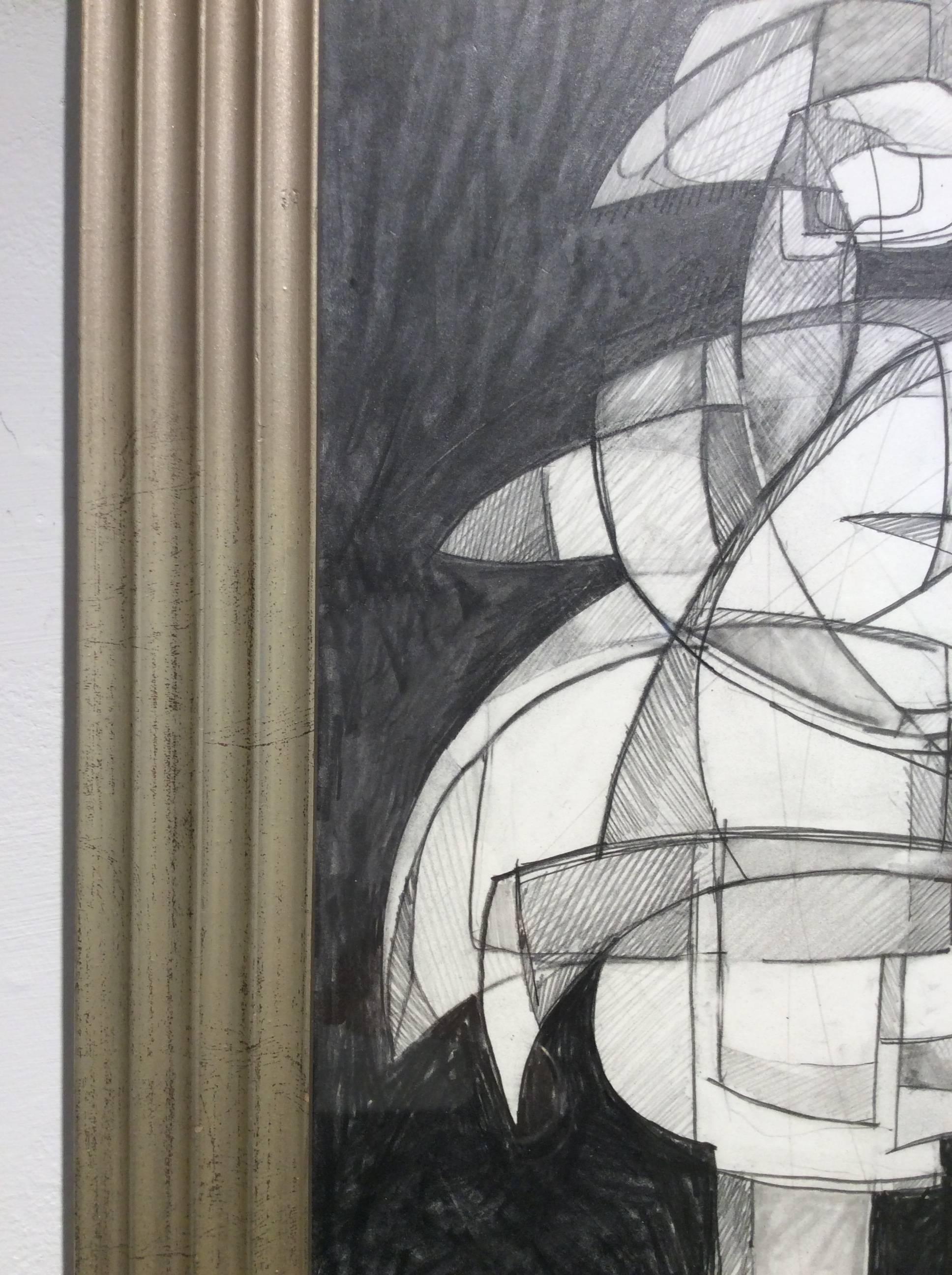 abstract graphite drawing