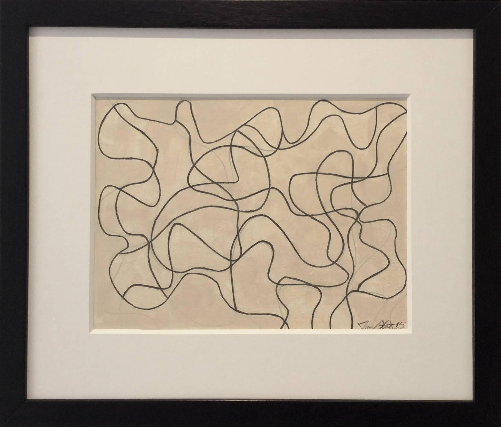 Black and White Abstract Drawing, Untitled 60 - Art by Ralph Stout