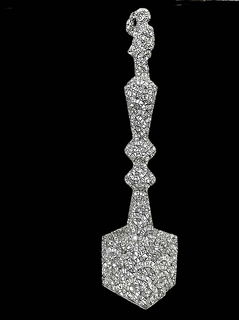 Paul Katz - Prelude No. 264 (Black and White Plaster and Found Object ...