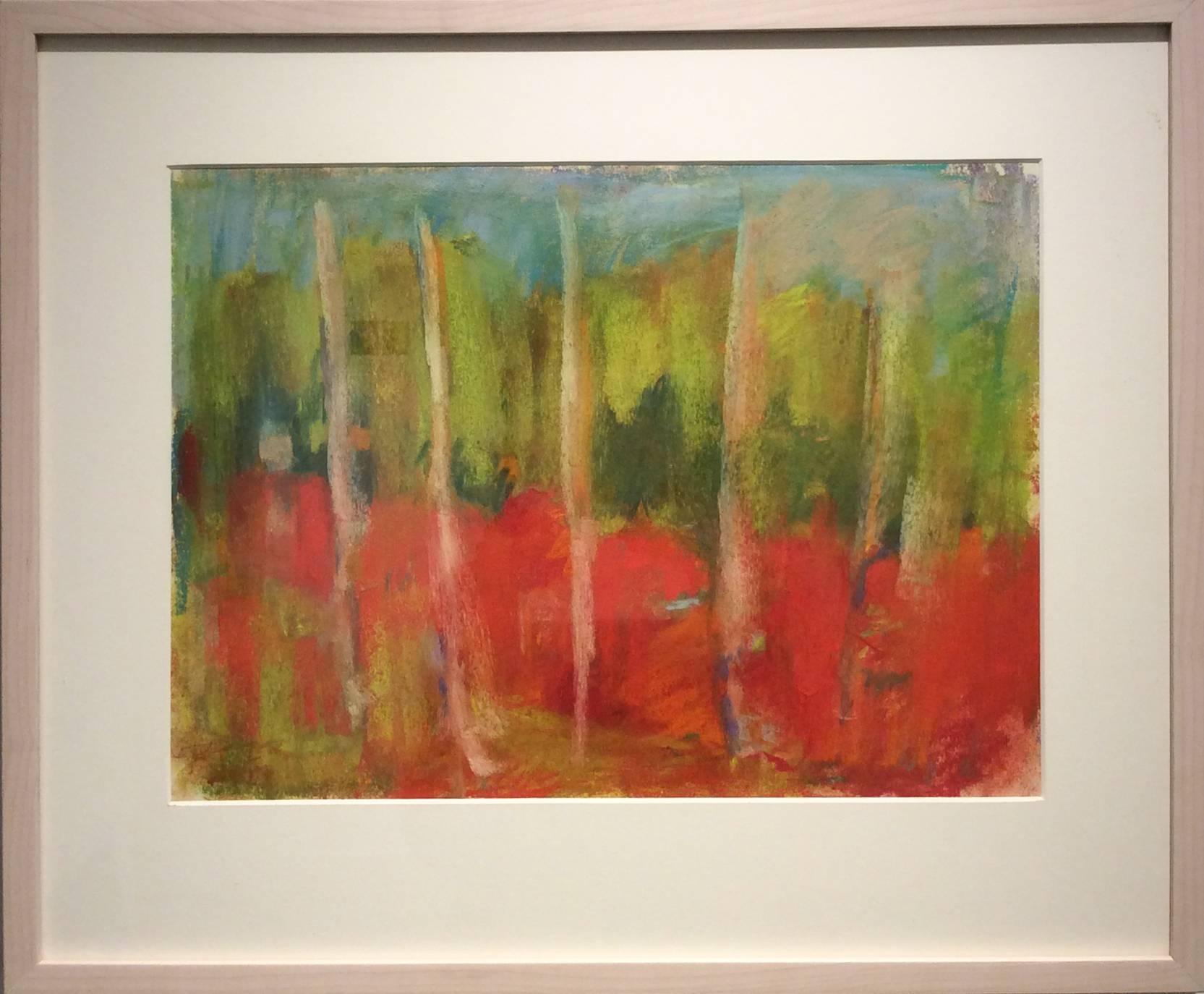 Wood Glen (Ethereal Abstracted Landscape Pastel on Paper) - Art by Nancy Rutter