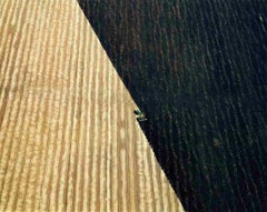 Plowed Fields, Hannibal, MO (Minimalist Aerial Landscape Photograph)