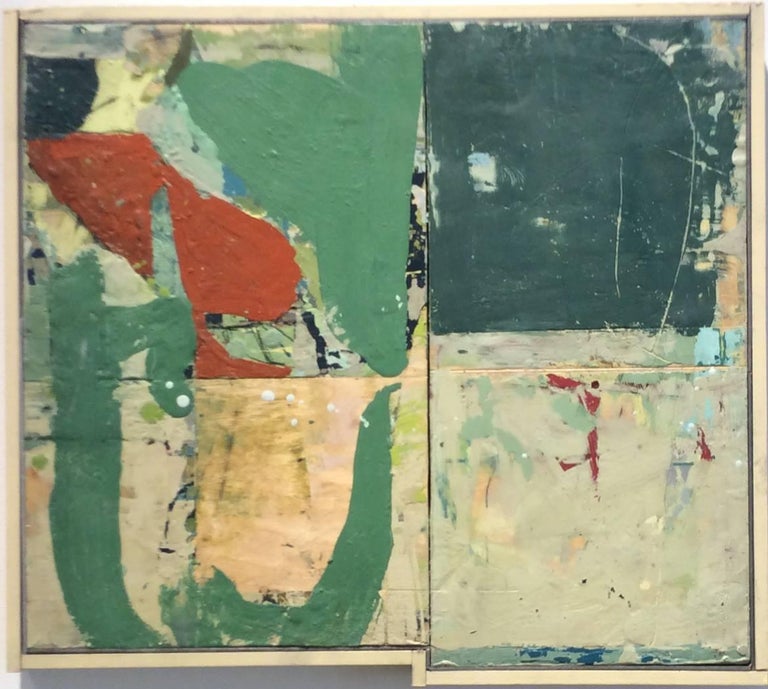 James O Shea Completed 1 Asymmetrical Teal And Orange Abstract