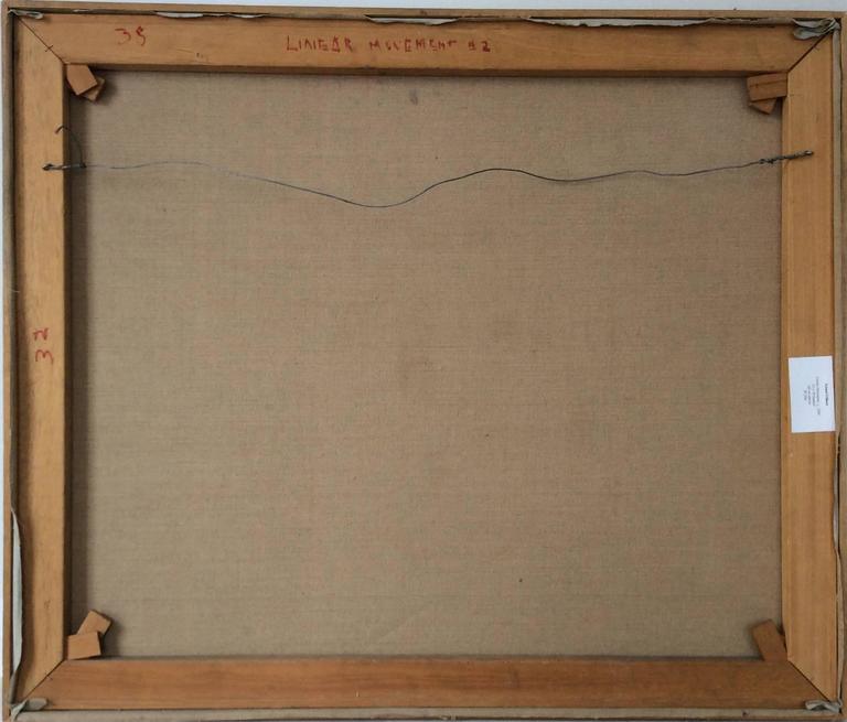 Lionel Gilbert Linear Movement (Mid Century Modern, Abstract Oil