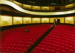 Last Showing (Interior Painting of Solitary Man Sitting in an Empty Theater)