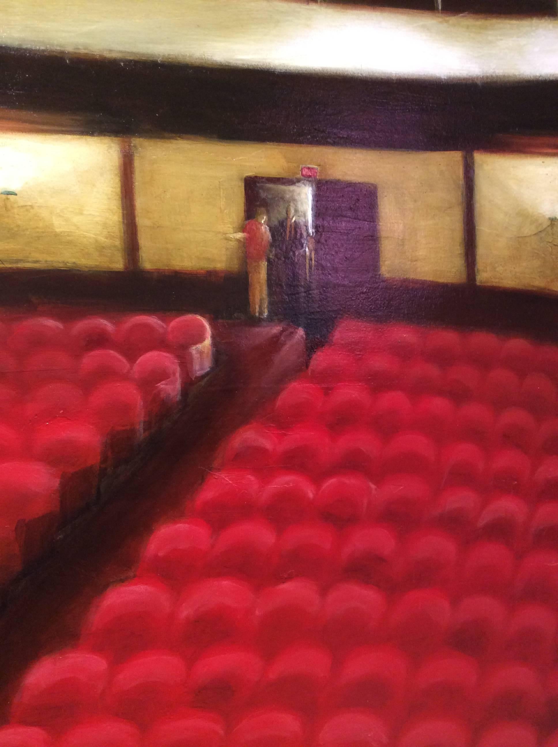 Last Showing (Interior Painting of Solitary Man Sitting in an Empty Theater) 1