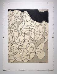 Untitled 3 (Neutral Palette Minimalist Drawing on Paper)