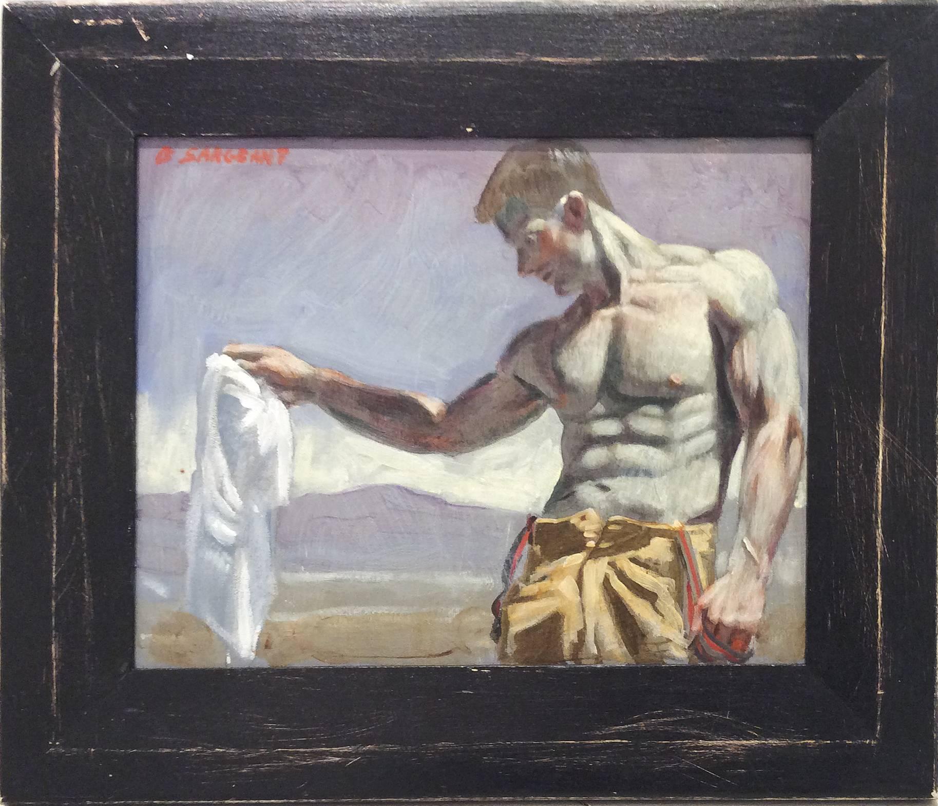 Man Undressing - Painting by Mark Beard