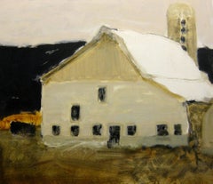 Still Good (Rustic Barn in Country Meadow, Oil on Panel)