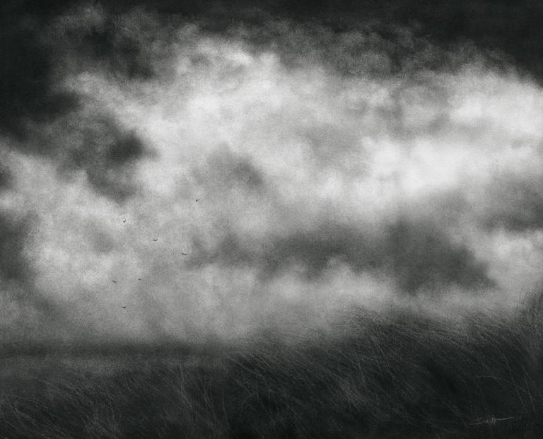 Sue Bryan - Beneath the Heavy Sky (Contemporary Charcoal Landscape ...