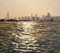 NY, NY (Manhattan Skyline in Afternoon Light w/ Shimmering Water)