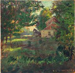#5528 Thaddius Walker's House (Impressionist Hudson Valley Landscape Painting)
