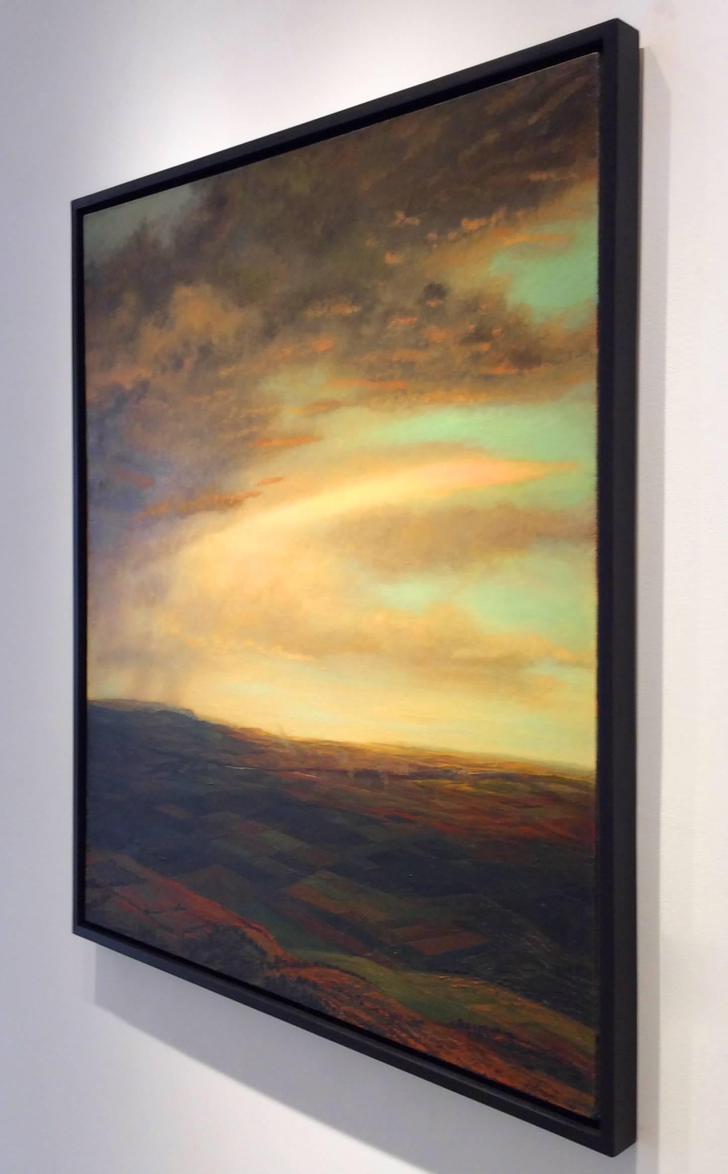 Streak (Modern Hudson River School Style Landscape Painting of Sunset) 2