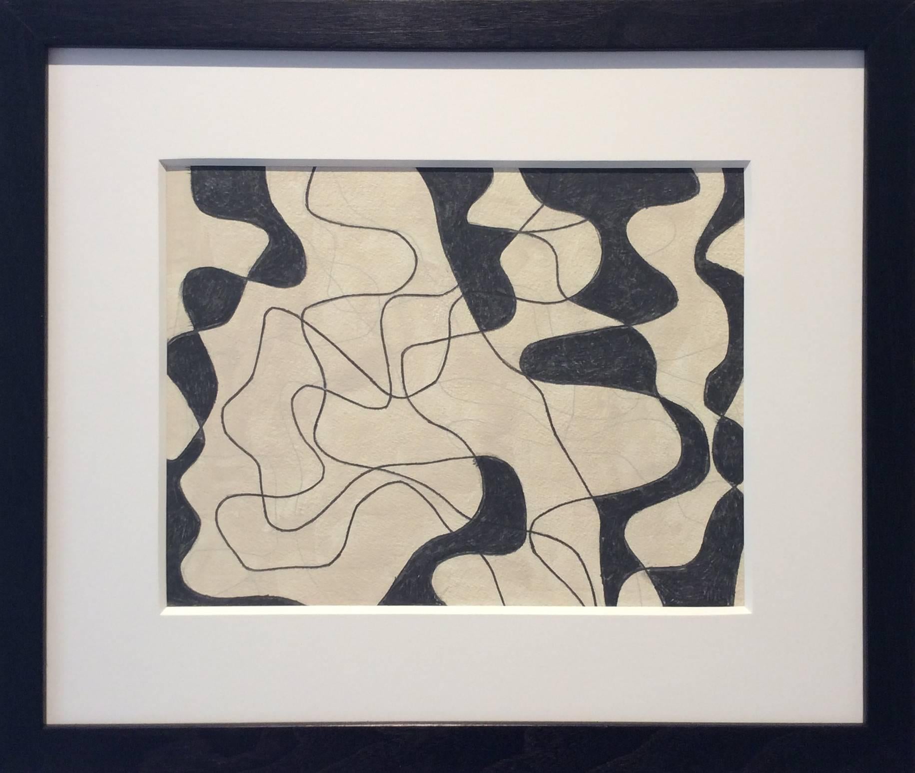 Black and White Abstract Drawing, Untitled 32 - Contemporary Art by Ralph Stout