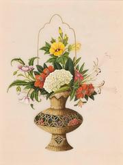Still Life of Flowers in Woven Vase 4