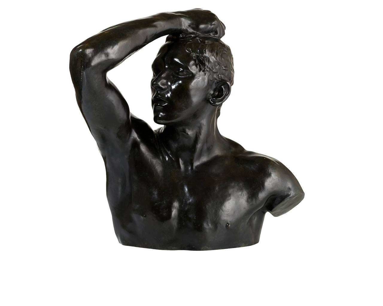 Auguste Rodin Figurative Sculpture - Bust Of Age Of Bronze