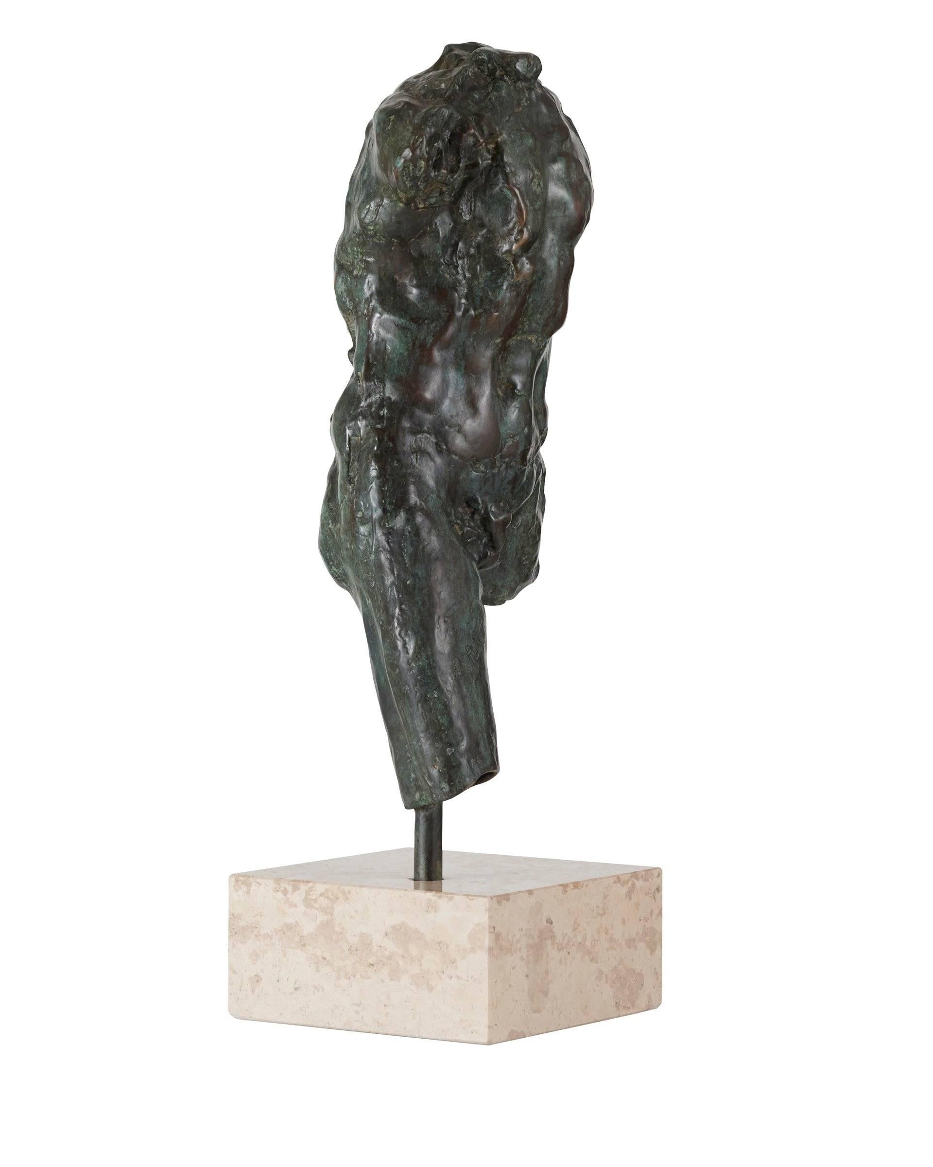 Study For The Walking Man - Gold Figurative Sculpture by Auguste Rodin