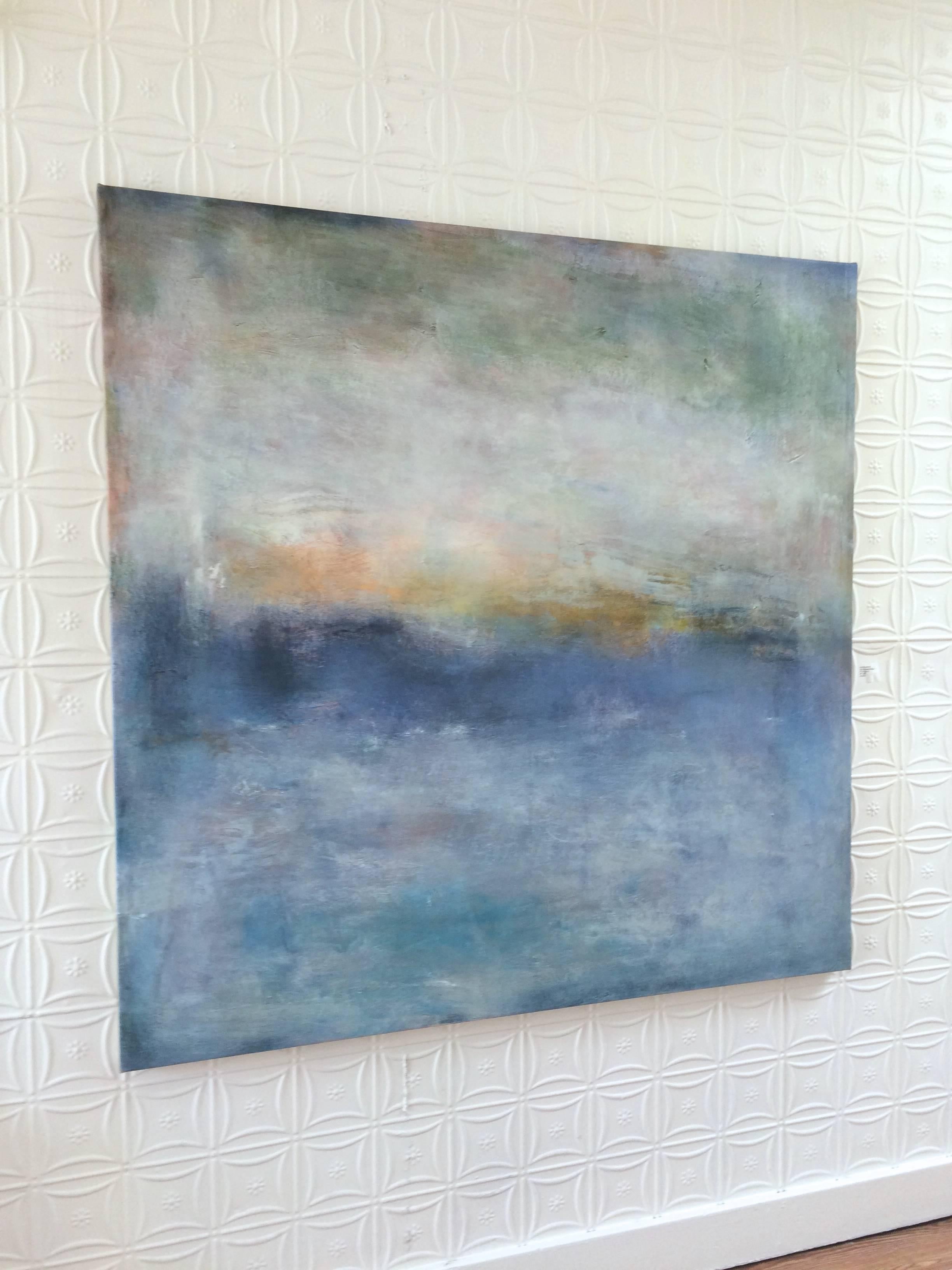 Sky Composition Blue - Painting by Anne Raymond