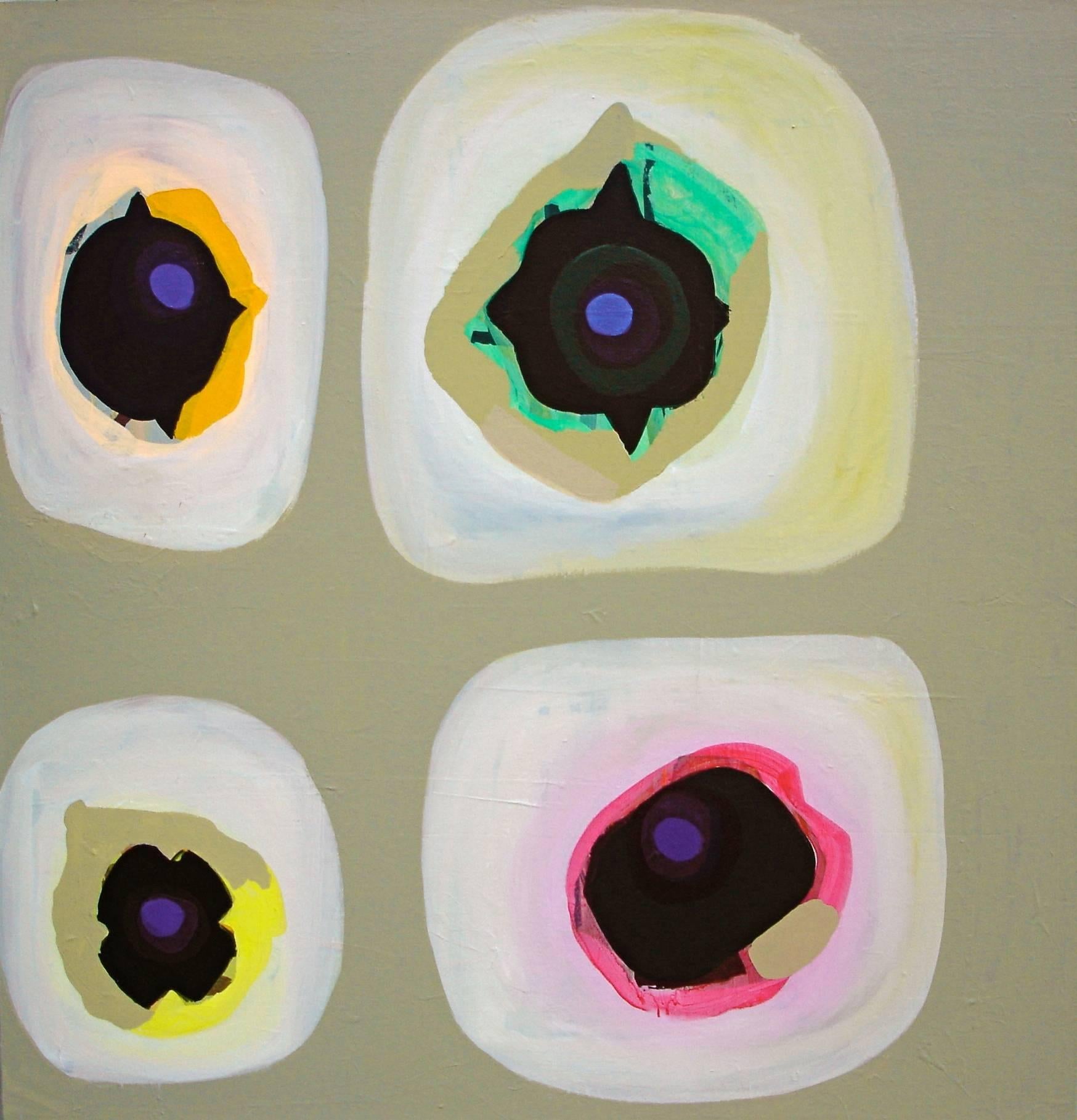 Gus Yero Abstract Painting - Drumming Circle