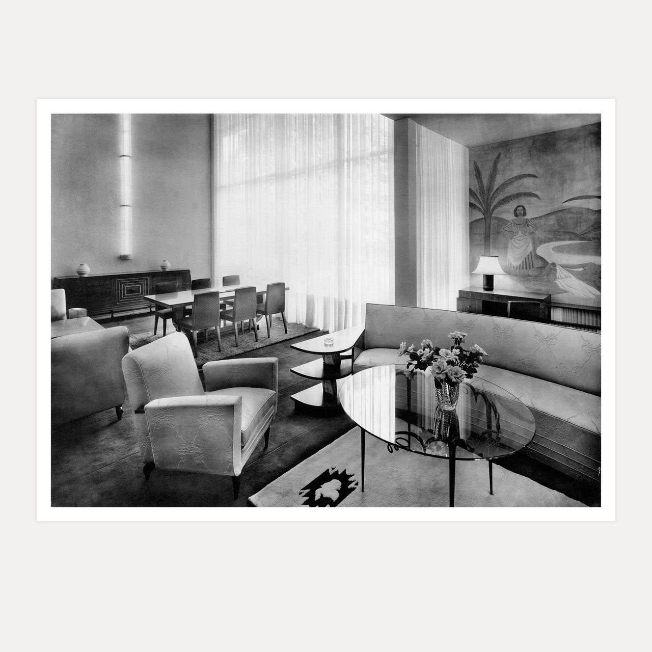 René Prou Interior Print - Rene Prou Room Interior, Paris c1937