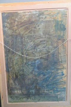 Retrato inglés de gran formato de una mujer sentada, de mediados o finales del siglo XX - Pintura al óleo