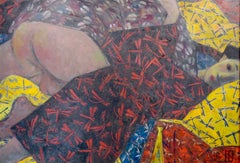 John Speirs (1942-2022) Erotic Japanese Oil Painting 2012 Pillow Book Exhibition