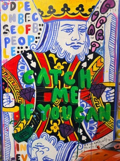 „King Card“, 100 x 81 cm, Acryl und Mischtechnik auf Leinwand