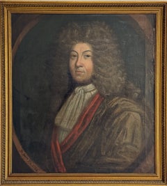 1780 Antique 18c. original oil painting on canvas Portrait of a Nobleman Signed