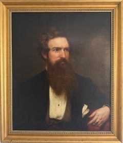ORIGINAL 1860 Famous American Artist Henry Peters Gray (1819-1877) oil on canvas