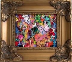Original-abstraktes Gemälde von Serg Graff „Pareidolia“ – surrealistisches Fantasiekunstwerk, Echtheitszertifikat (COA)