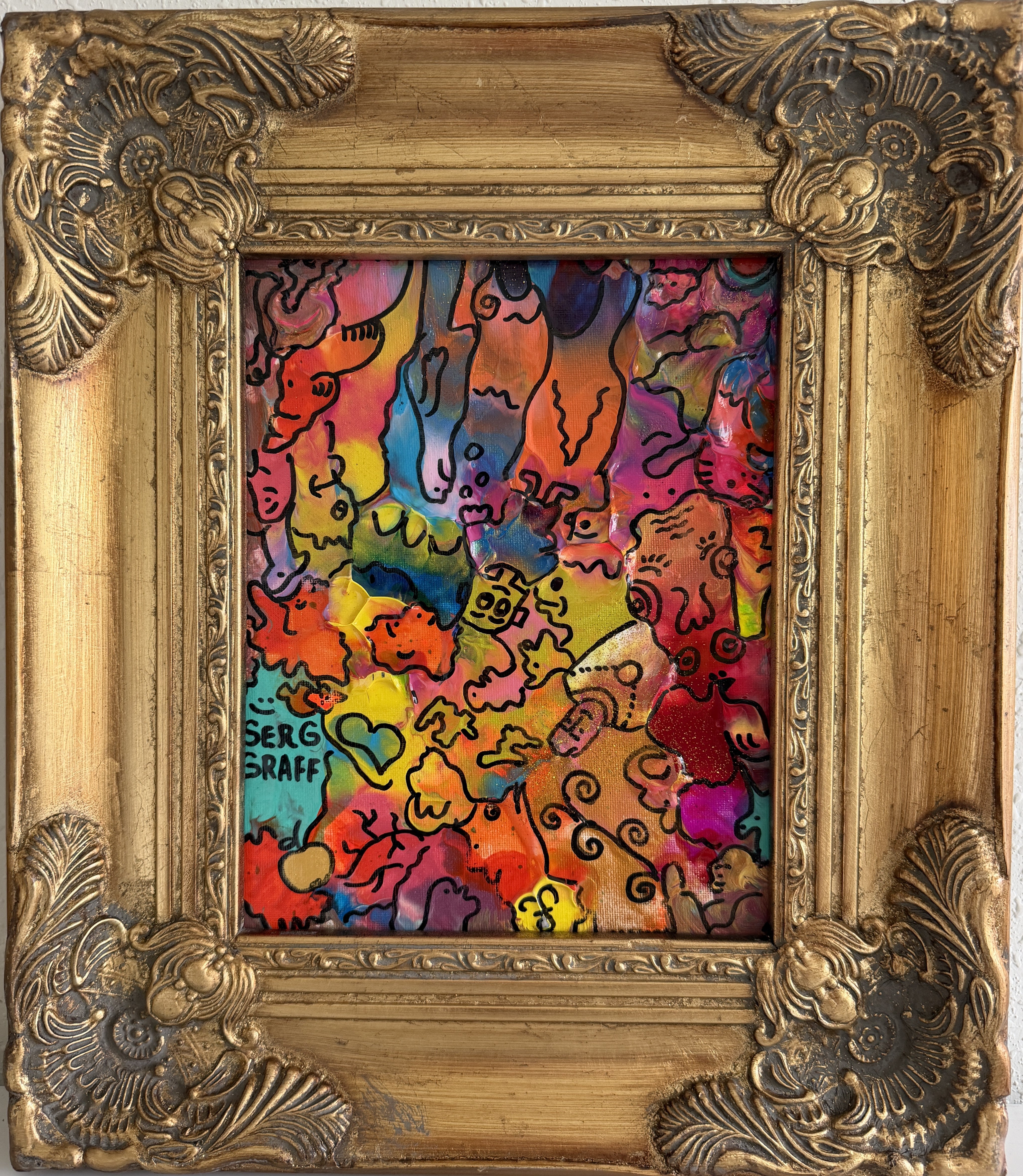 "Wild Creatures" is an original acrylic painting by contemporary artist Serg Graff, created in his unmistakable fantasy universe where imagination transforms familiar forms into playful new creatures. At first glance the composition appears