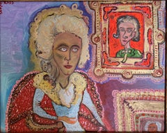 Serg Graff Elizabeth Hamilton Original Portrait Painting Naive Primitivism