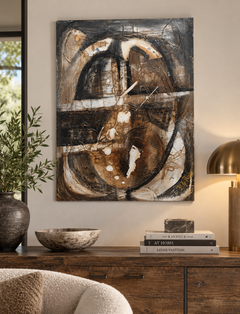 D.G. Ribas Large Abstract Figurative Oil Painting Modern Expressionist Art