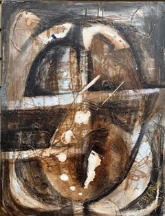 D.G. Ribas Large Abstract Figurative Oil Painting Modern Expressionist Art