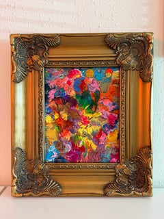 Original Abstract Painting Serg Graff "Kikoriki" Surreal Fantasy, Pop Art, COA