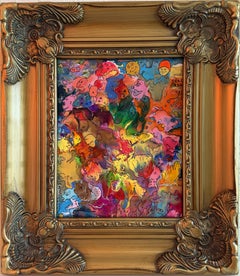 Original Abstract Painting Serg Graff "Kikoriki" Surreal Fantasy, Pop Art, COA