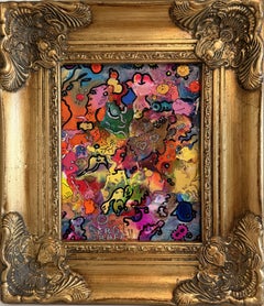 Serg Graff "Lovers" Original Abstract Painting, Colorful Contemporary Pop Art