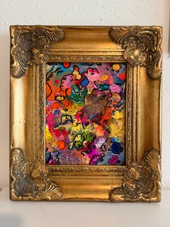 Serg Graff "Lovers" Original Abstract Painting, Colorful Contemporary Pop Art