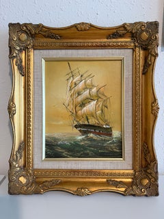 Baill – Großsegler, Ölgemälde, Segelschiff, Meereslandschaft, maritime Wandkunst