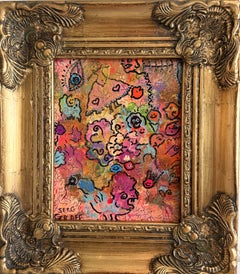 Serg Graff „Vintage Masks“ – abstraktes Originalgemälde, farbenfrohe zeitgenössische Kunst