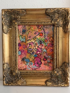 Serg Graff „Vintage Masks“ – abstraktes Originalgemälde, farbenfrohe zeitgenössische Kunst