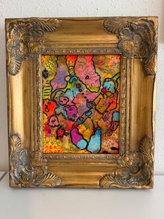 Serg Graff „Jonglierender Clown“ – Original-Abstraktes Gemälde – Farbenfrohe zeitgenössische Kunst