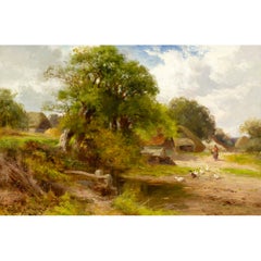 Clymping, Sussex, peinture de paysage britannique du XIXe siècle
