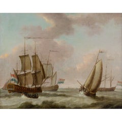Early 18th-Century Dutch School, Dutch Shipping In A Rolling Sea