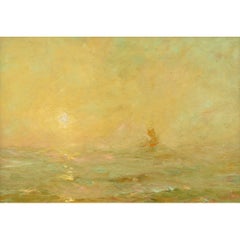 William Ayerst Ingram, “Serata in mare”, dipinto di paesaggio marino dell’impressionismo britannico