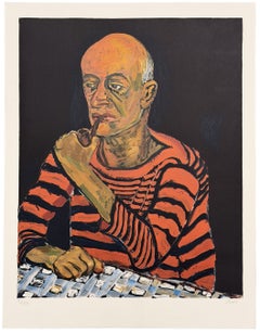 Alice Neel Portrait of John Rothschild 1980 Signed Limited Edition Lithograph