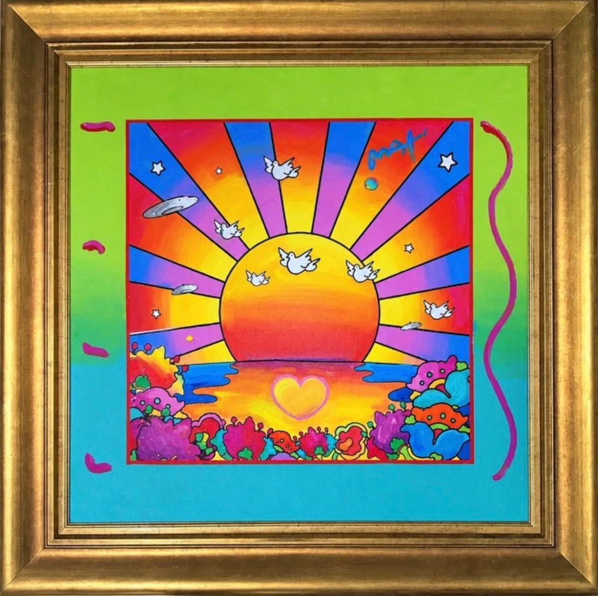 “Sunrise 2000” - Painting by Peter Max